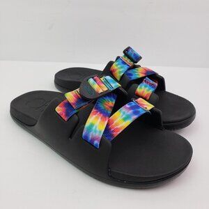 NEW Chaco Chillos Kids Size 5Y Dark Tie Dye Slip On Outdoors Sport Slide Sandals